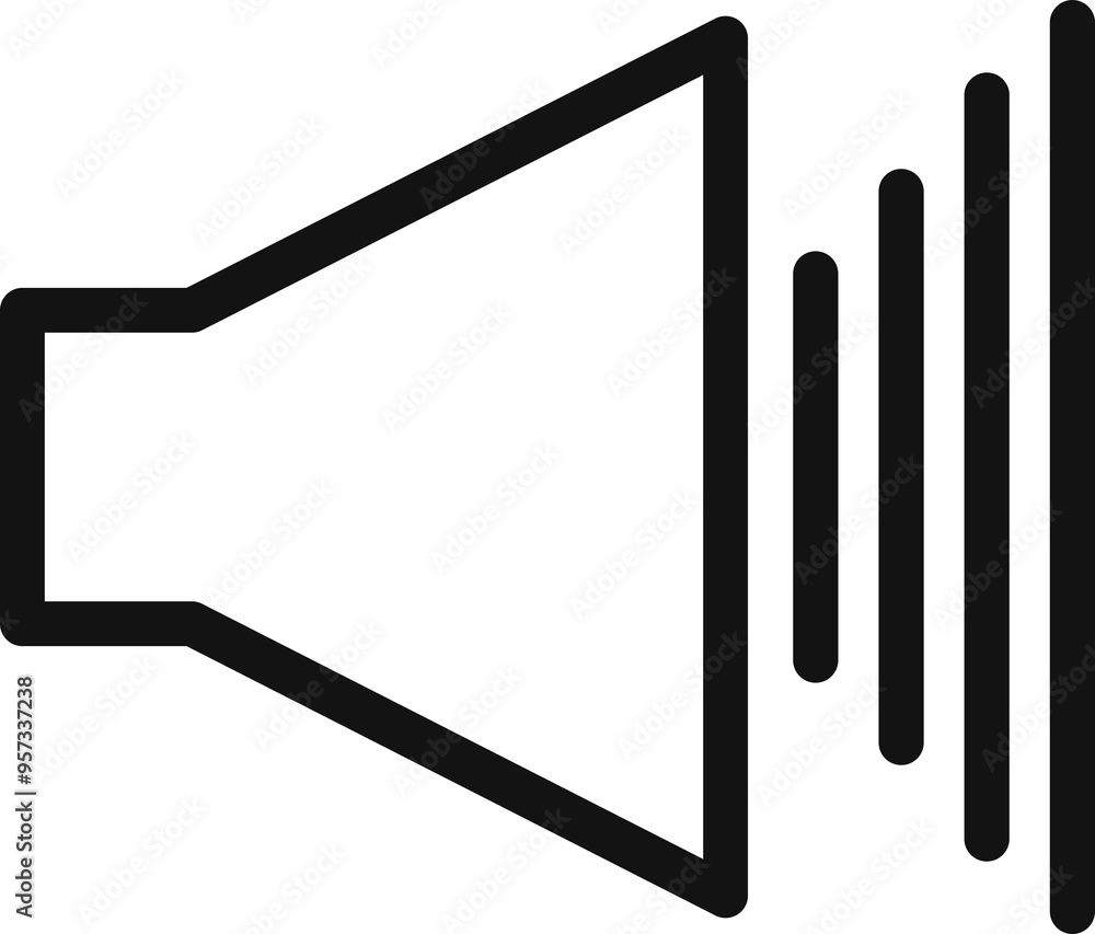 Poster laptop keyboard volume up button icon - high-resolution vector for audio control, keyboard shortcuts