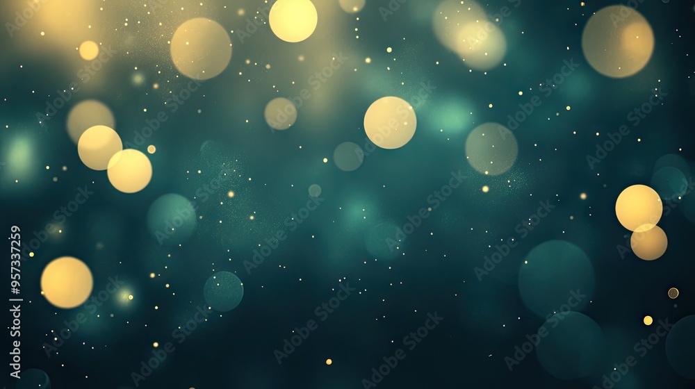 Aufkleber a mesmerizing array of glowing green particles dance across a dark canvas, inviting imagination and 