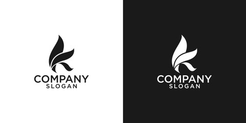 letter k abstract monogram logo vector design