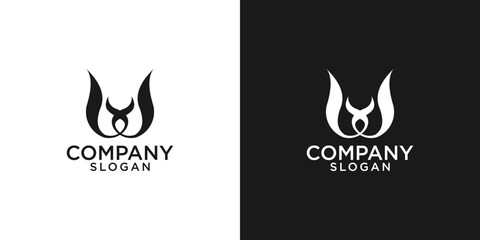 letter w abstract monogram logo vector design