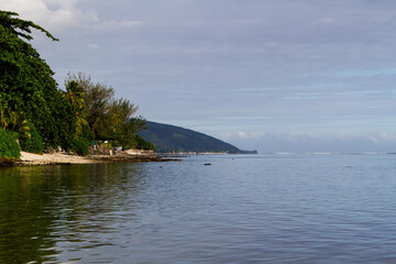 Sea Land And Sky Meeting In Tahiti South Pacific