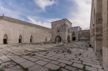 Yard of a medieval caravansary in anatolia.