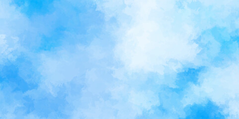 Abstract white and blue color frozen ice surface design background. soft sky blue watercolor sky and clouds, Light blue background with watercolor. gradient light white sky background with clouds.	