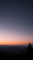 Twilight Sky Stars Soft Colors Gradient Subtle Star Appearance. Day Night Transition. 9:16 portrait ratio