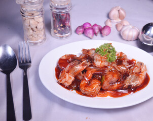 the shrimp fried butter a dish seafood