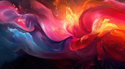 Obraz premium Abstract digital art with vibrant colors