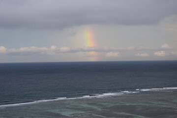 A rainbow and an ocean view 