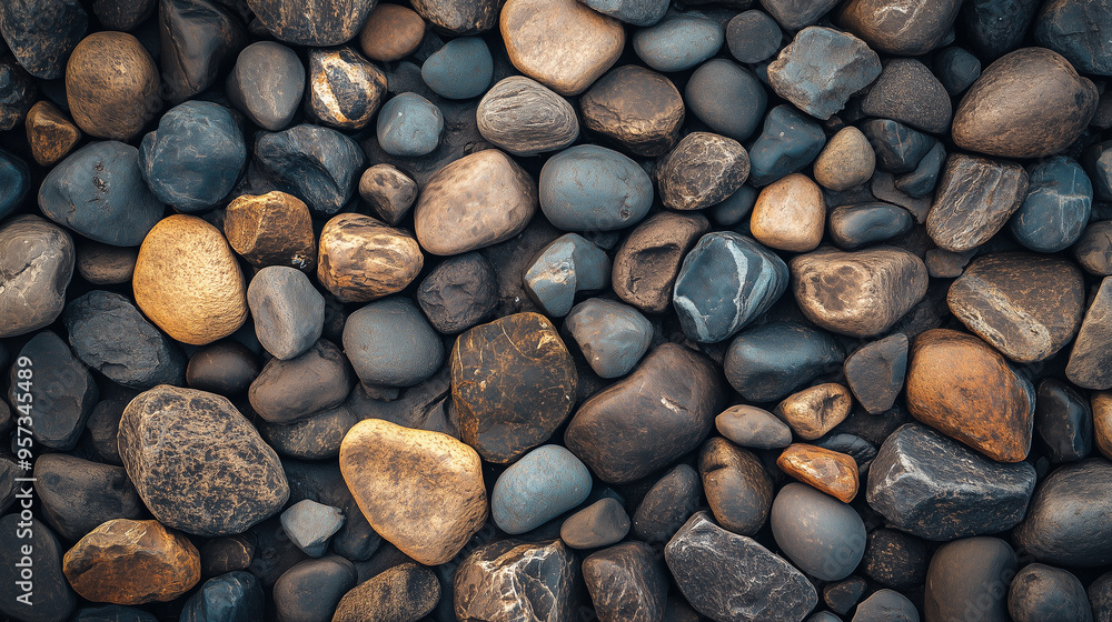 Wall mural pebbles texture background