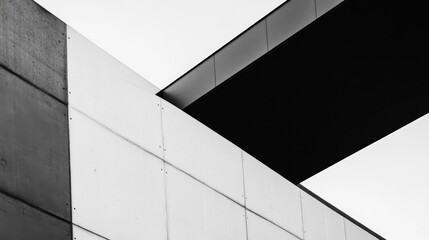 Obraz premium Modern Architectural Lines in Black and White