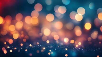 Obraz premium Abstract bokeh lights with soft background light illustration. New year, birthday, holidays celebration