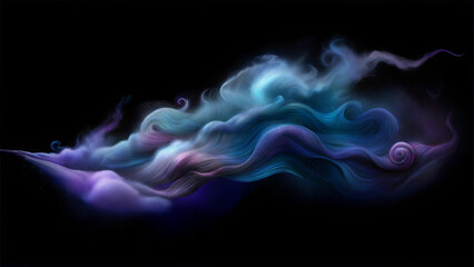 Obraz premium Abstract swirling clouds in vibrant colors against dark background
