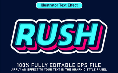EDITABLE RUSH TEXT EFFECT
