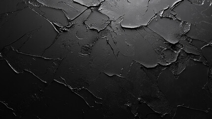 Obraz premium dark, textured black surface representing chaos, with an abstract, flat design emphasizing depth and complexity