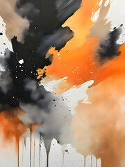 Black & Orange Watercolor Texture