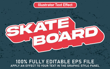 EDITABLE SKATE BOARD TEXT EFFECT