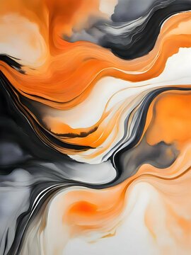 Black & Orange Watercolor Texture