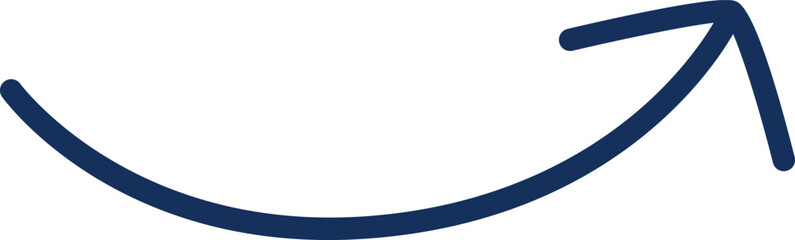 Hand Drawn Curved Arrow Doodle