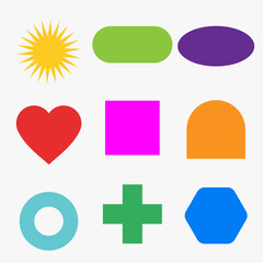 Fototapeta premium set of different vector shapes