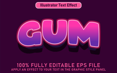 EDITABLE GUM TEXT EFFECT