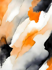 Black & Orange Watercolor Texture