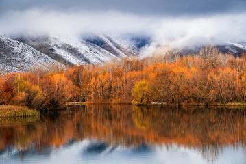 Vivid fall color reflections
