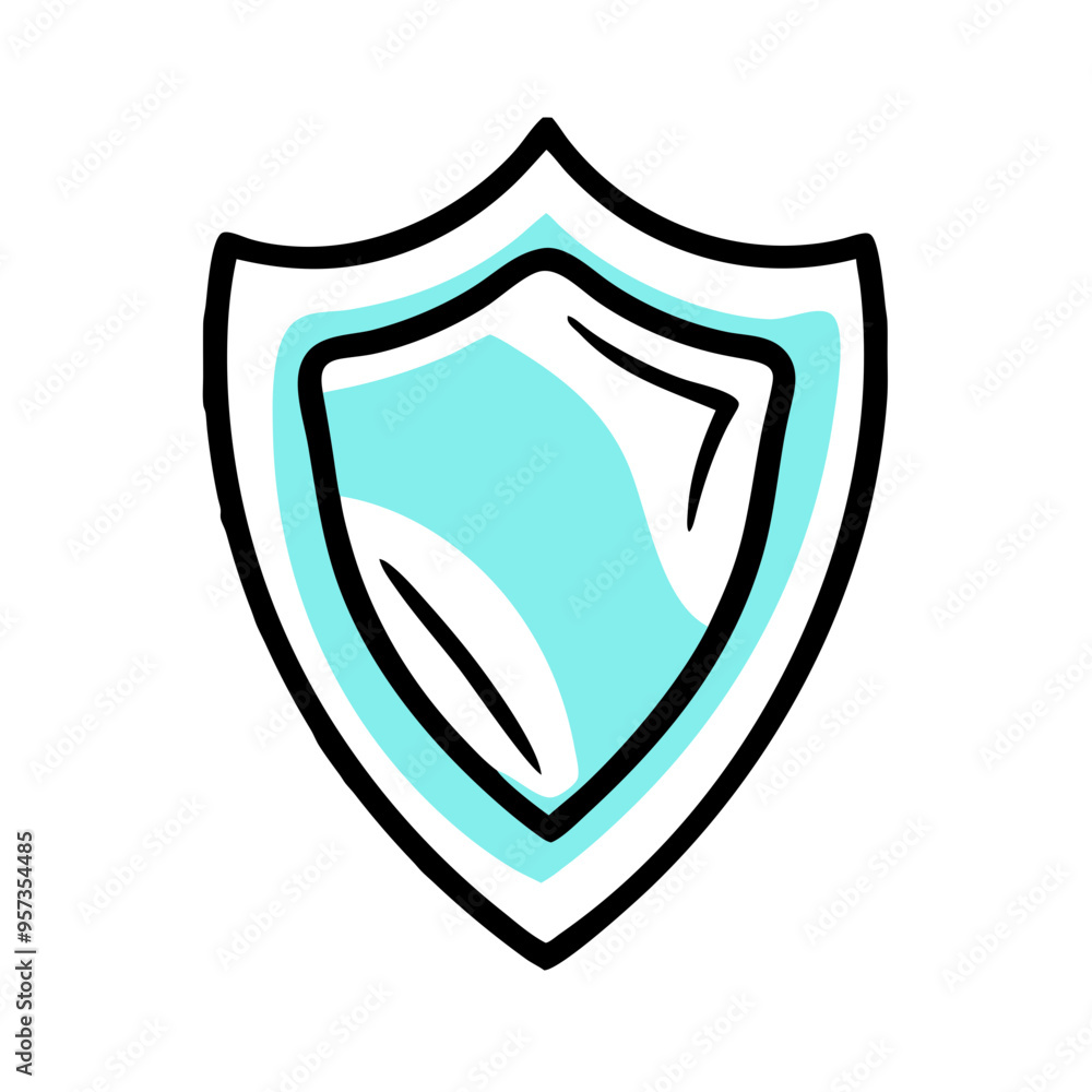 Poster cybersecurity shield vector abstract protection symbol secure network safety representation
