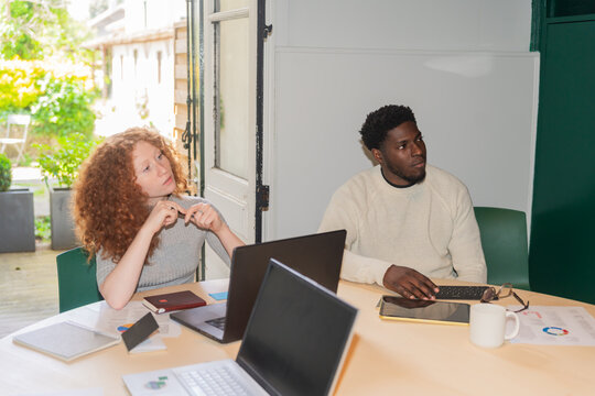 Attentive Colleagues In A Meeting.