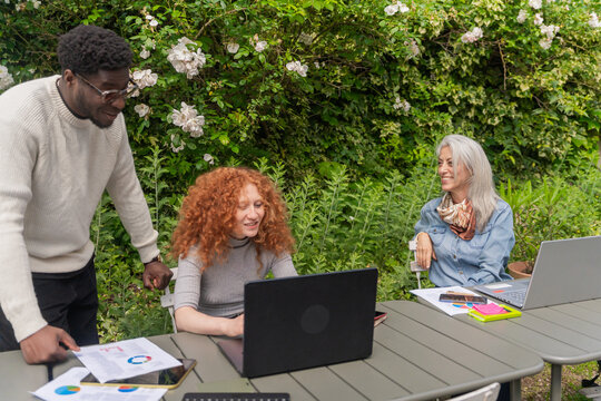 Working In Garden Setting
