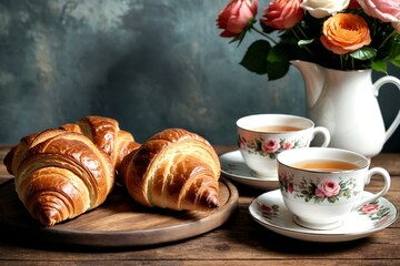 coffee and croissant