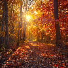 Fototapeta premium autumn in the park