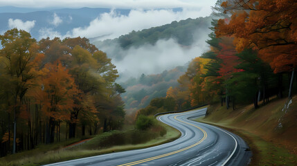 Fototapeta premium road in autumn