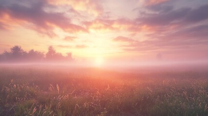 Fototapeta premium Sunrise through mist