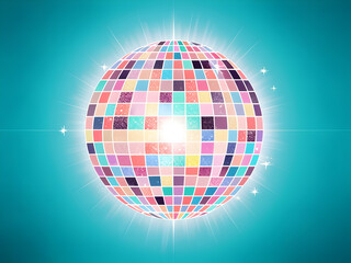 Sparkling Colorful Disco Ball
