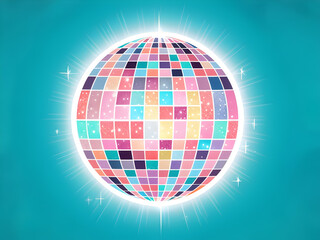 Sparkling Colorful Disco Ball
