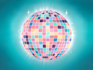 Sparkling Colorful Disco Ball
