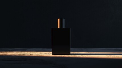 Fototapeta premium bottle of black perfume 