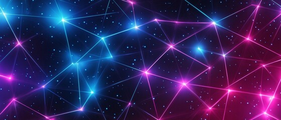 Fototapeta premium A colorful, starry background with purple and blue lines