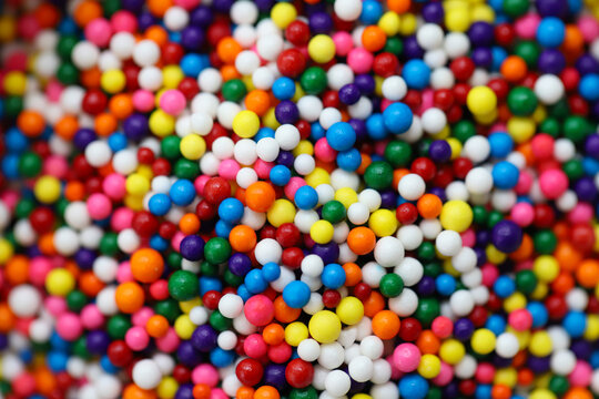 Macro shot of Colorful Sprinkles