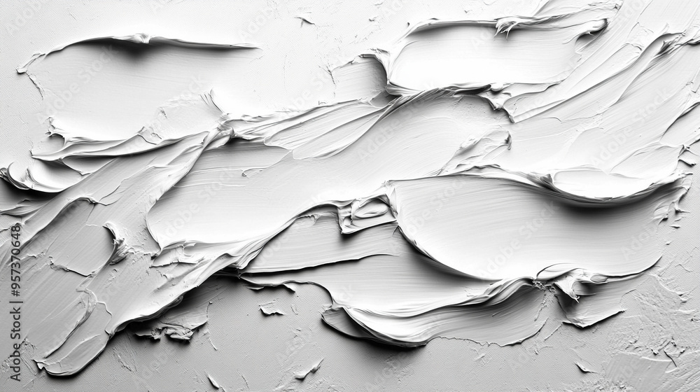 Poster white textured surface, showcasing intricate patterns and subtle shadows. the image conveys simplici