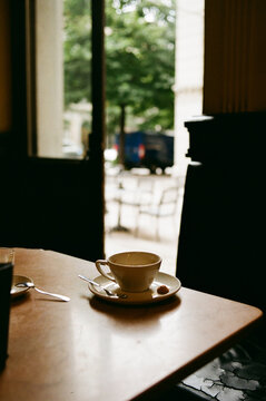 Cup of espresso in Italian cafe