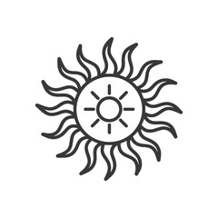 A Stylized Sun with Wavy Rays