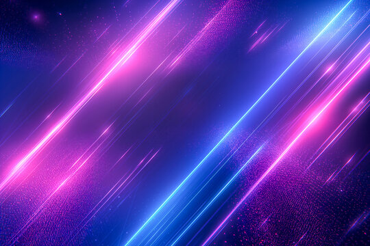 Vibrant abstract image of neon lights streaking across a dark background creating dynamic energy