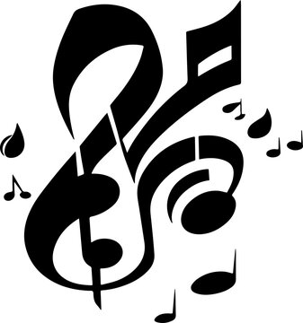 recommend clip art: Music notes abstract icon