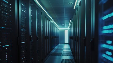 Fototapeta premium Server Room Corridor
