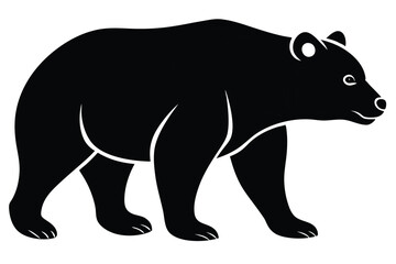 Obraz premium Bear vector silhouette