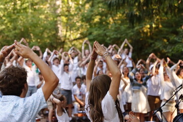 Campers during Shabbat at Jewish Summer Camp