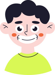 School Boy Character Hand Drawn