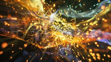 Naklejka premium Abstract Art with Light and Color