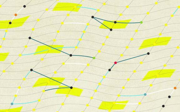 Geometrical Lattice Mathematical Diagram
