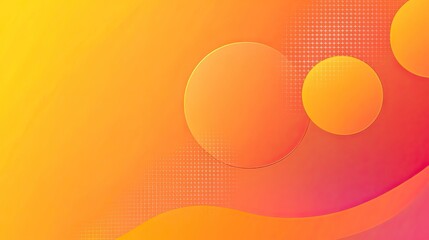 Abstract gradient orange background with circles. Vector illustration generative ai